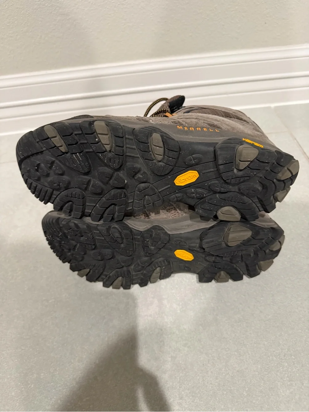 Merrell Brown and Black Men's Mid-Height Hiking Boot